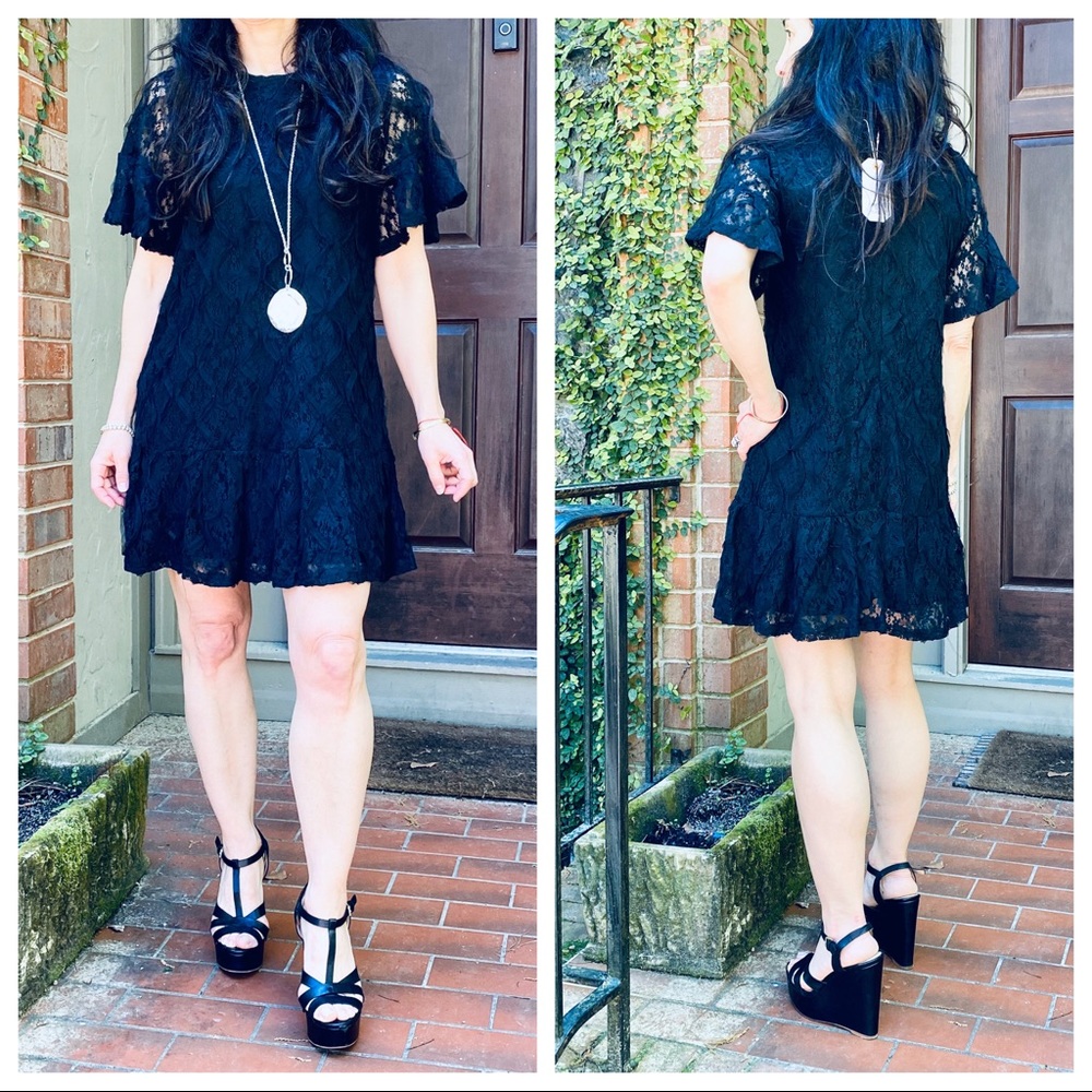 #37 PERFECT LITTLE BLACK LACE FULLY LINED DRESS - Picture 6 of 6